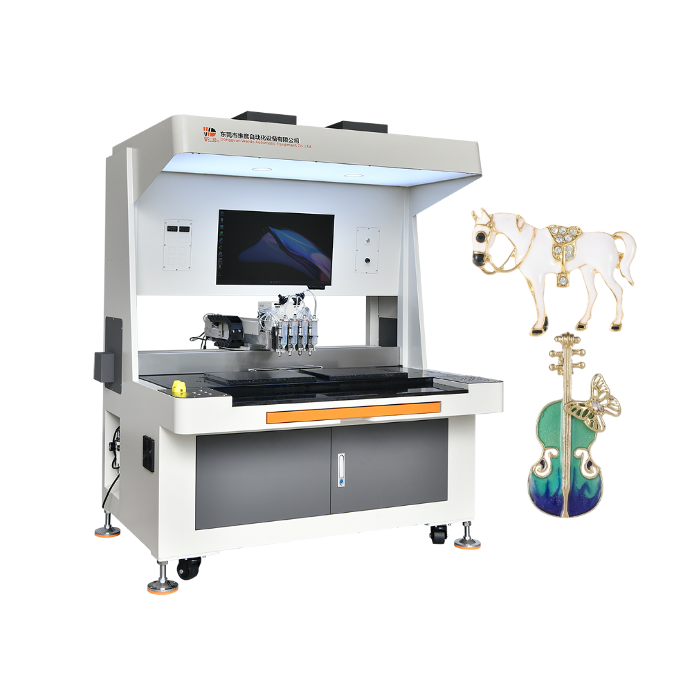 Blessed enamel pin filling machine